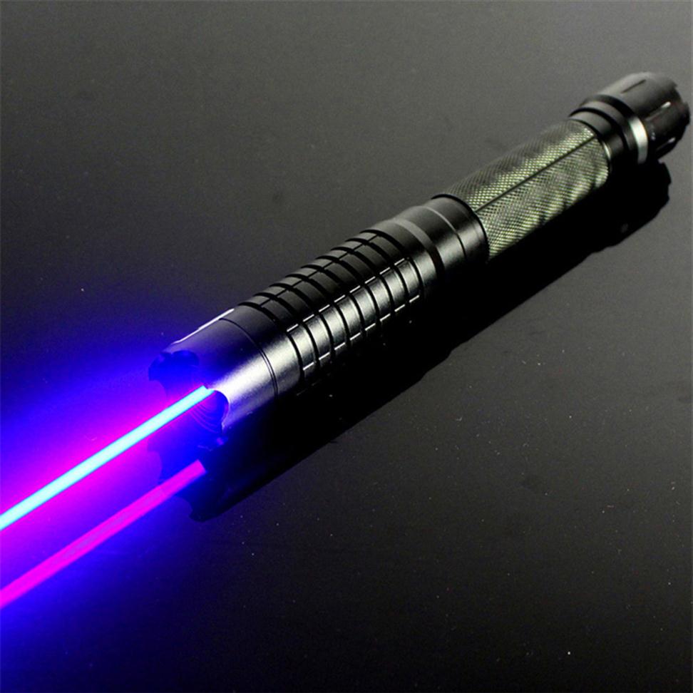 

Strong high power focus blue laser pointers 450nm class 4 powerful Lazer 5 star caps changer box 2642