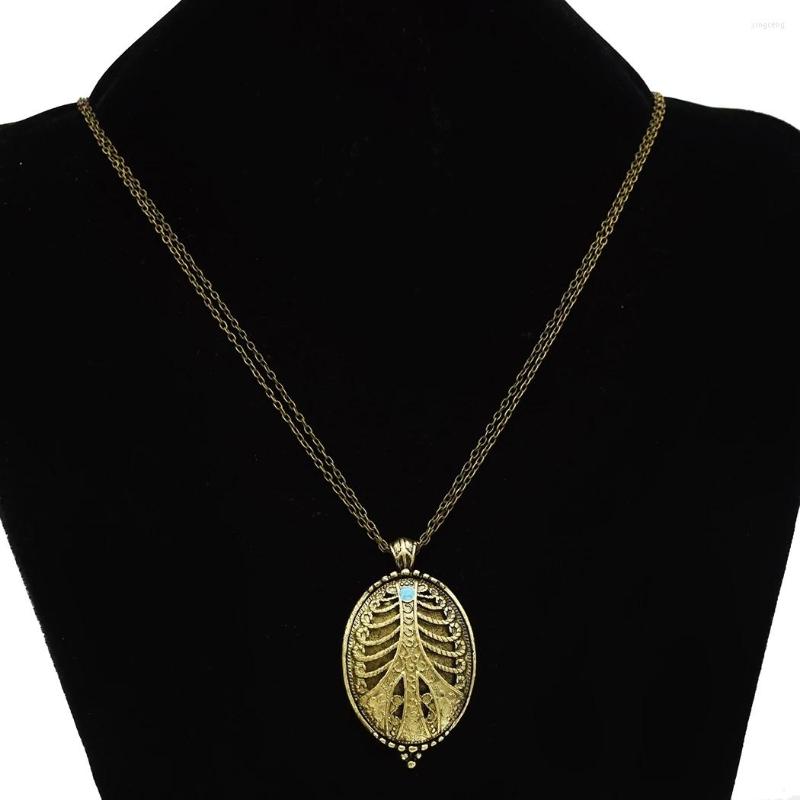 

Choker Fashion Retro Style Ladies Hollow Carved Necklace Bronze Alloy Pendant