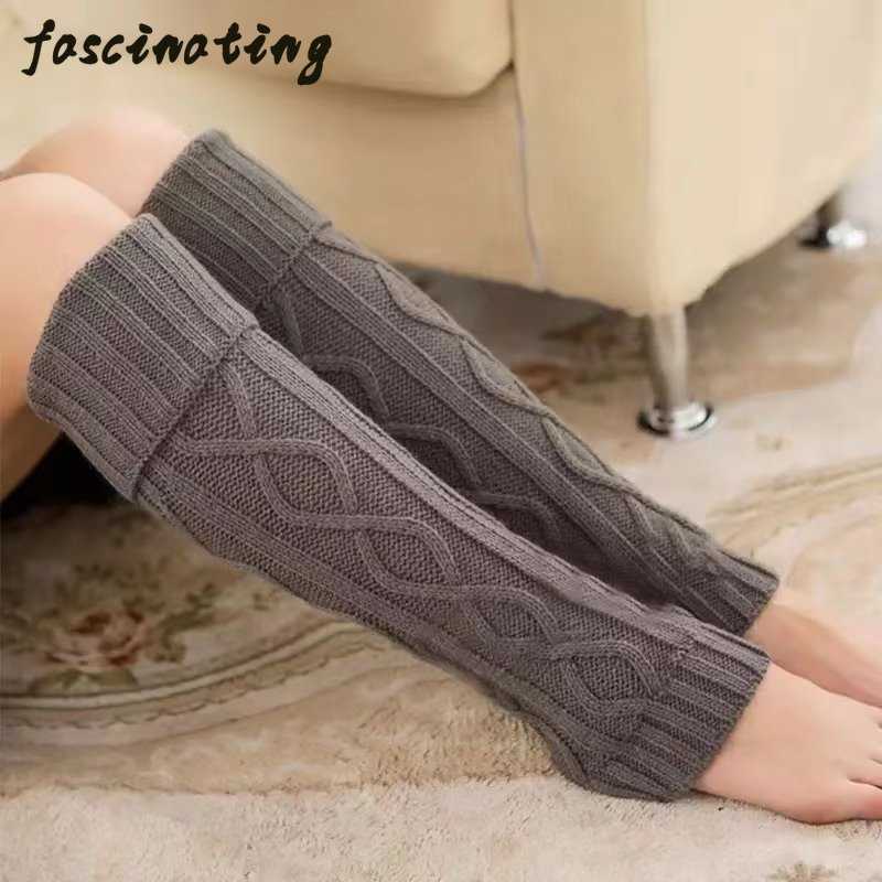 

Socks Hosiery 2022 New Winter Knitted Wool Warm Leggings Vintage Lingge Solid Color Thermal Warm Long Socks Furry Leg Warmers Women T221107, Khaki