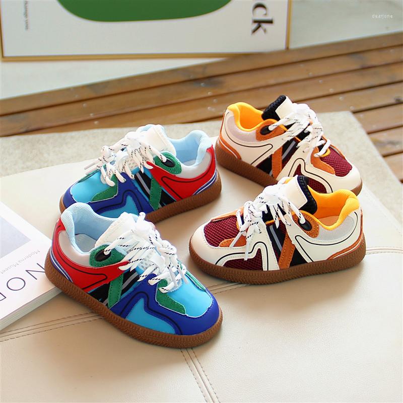 

Athletic Shoes Girls' Sneakers 2022 Autumn Net Red Children's Fashion Leather Boys Breathable Old, Blue