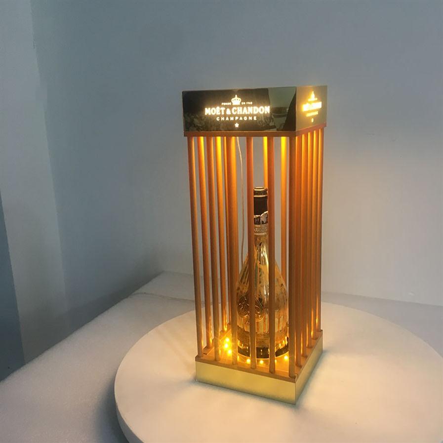 

New Champagne Cage LED Display VIP Acrylic Bottle Presenter for Night Club Lounge Bar Party Wedding Event Decoration supplies257P