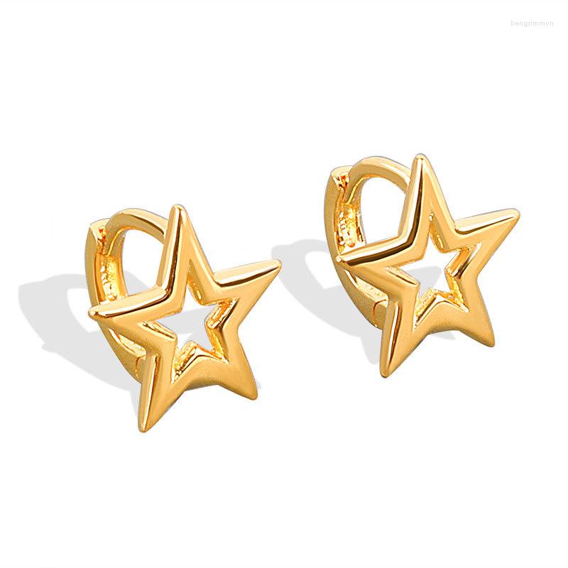 

Hoop Earrings Fashion Hollow VStar For Women Girls Wedding Party Romantic Elegant Jewelry Pendientes Eh1026