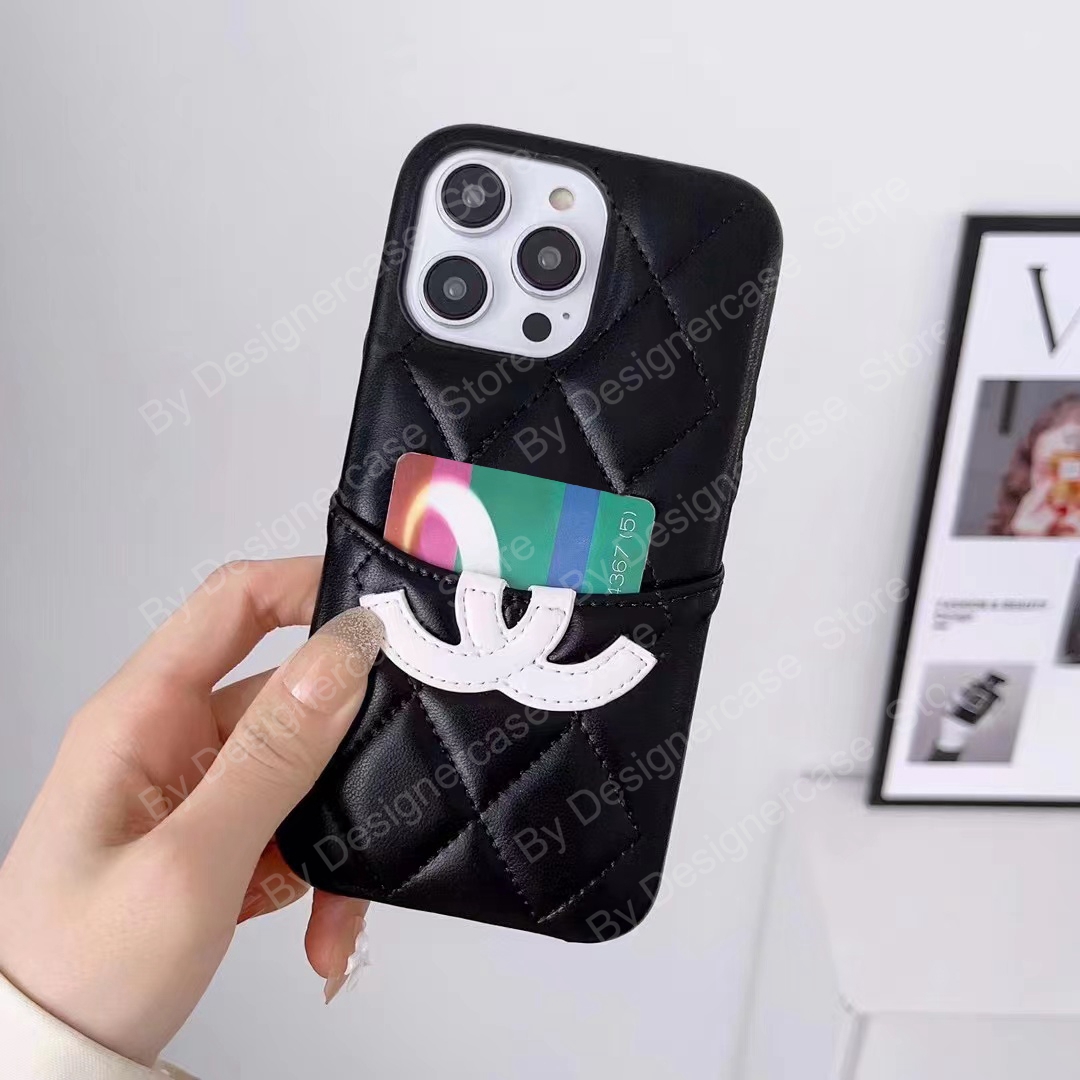 

Designer TwoC Card Slots Phone Cases iPhone 14 13 12 11 Pro max X Xs Xr 7 8 Plus 14promax 14plus 14pro 13pro 12pro 11pro Luxury Soft Leather Wallet Purse with Logo Box, #1