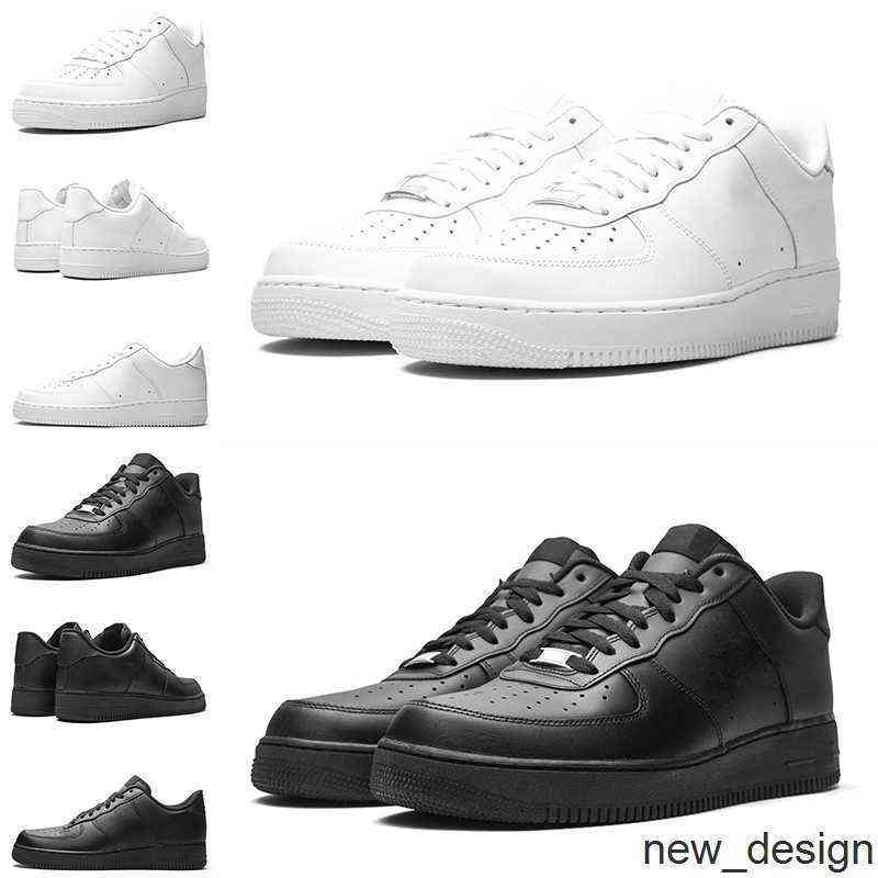 

Running Shoes Mens Trainers Sneakers Outdoor Sports Triple White Black Classic Airforce 1 Men One Women Size 36-45, Classic triple black