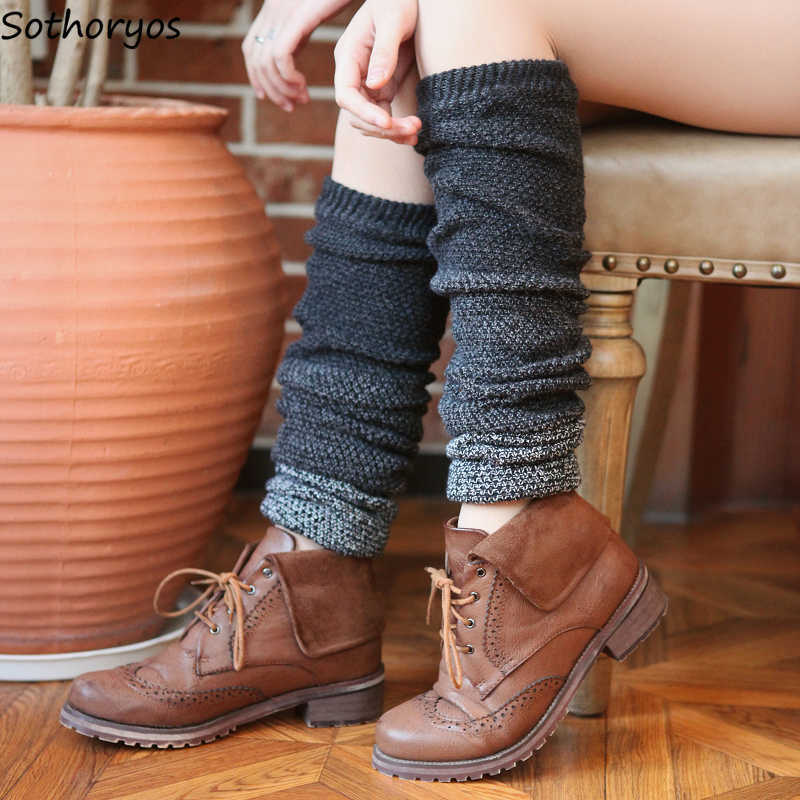 

Socks Hosiery Women Leg Warmers Multicolor Knitting Foot Cover Party Fashion All-match High Elastic National-style Long Socks Harajuku Crochet T221107, 051-dark green