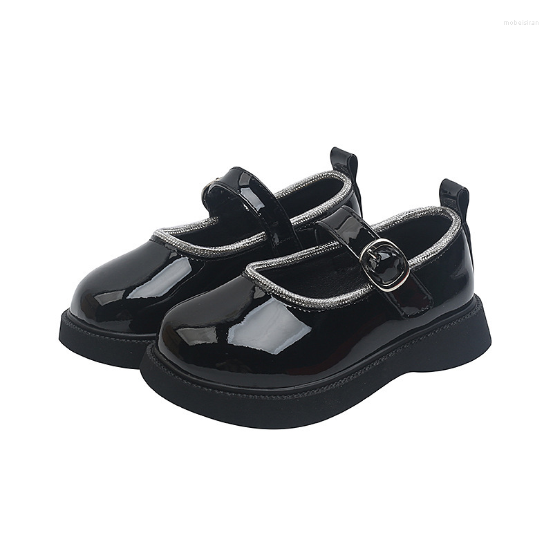 

Flat Shoes Leather For Kids Girls Spring Comfortable Children Girl Genuine Princess Party Soft SX534, Sx534 black