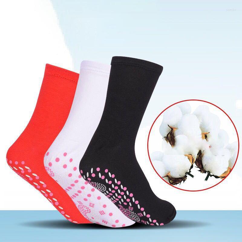 

Men's Socks 2Pcs/Pair Tourmaline Magnetic Sock Self-Heating Therapy Magnet Unisex Warm Health Care Anti-fatigue Massage Part, Black