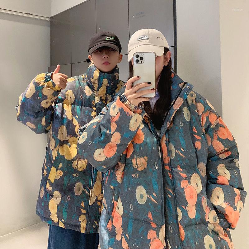 

Men' Down 2022 Winter Waterproof Parkas Casual Thicken In Warm Long Coats Snow Jackets Trend Printing Cotton-padded Clothes, Red