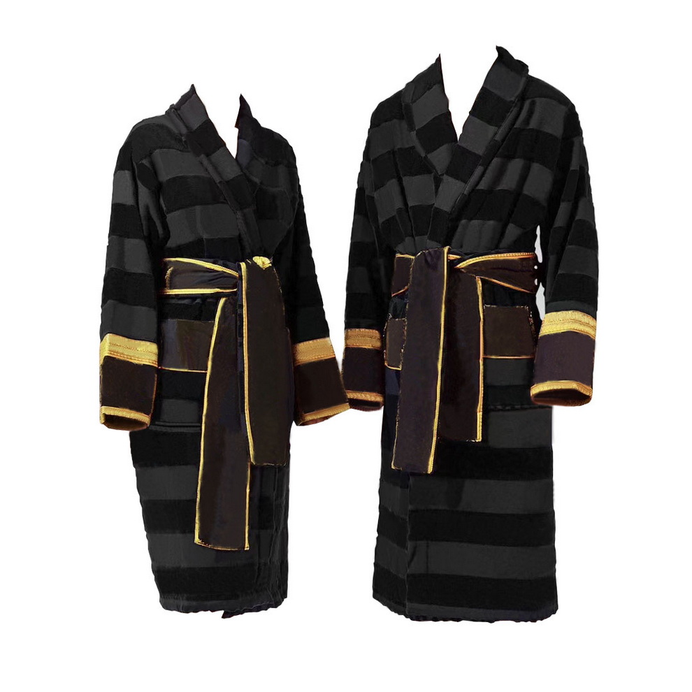 

Multi purpose Sleepwear Designer womens mens Bathrobe printing Bathrobes European and American style bath robe 100% Cotton Chunky pajama