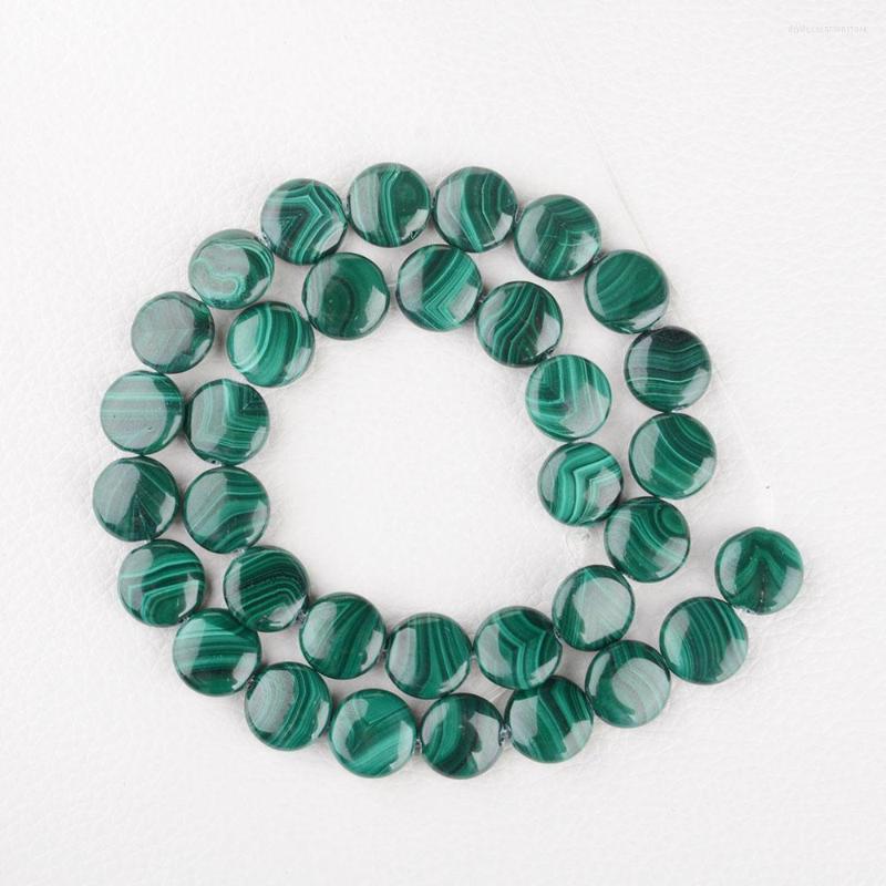 

Beads 8-14mm Strands Women's Top Malachite Coin Strand-15.5"