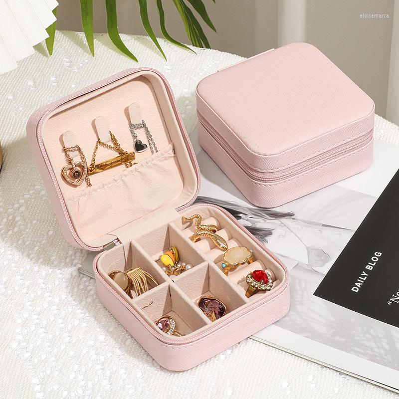 

Jewelry Pouches 2022 Portable Storage Box Organizer Display Travel Case Boxes Earrings Necklace Ring
