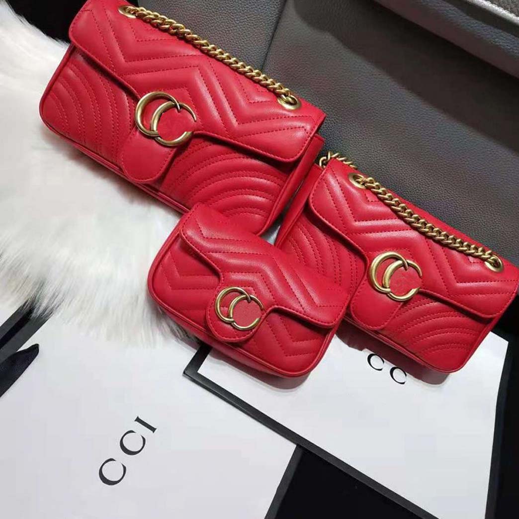 

designer bags handbag tote bag Women Fashion Marmont Classic Cross body 3 Sizes Luxuries Genuine Leather 2 G With Serial Number 2022 new items 05, #3 beige