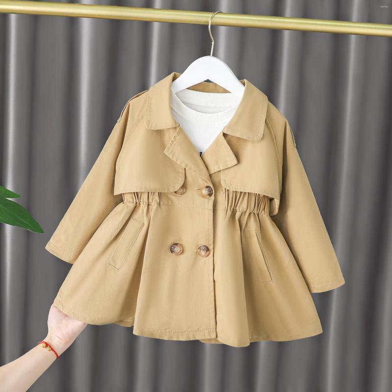 

Coat Toddler Girls Trench Spring Autumn England Style Thin Windbreaker 1-5Years Fashion Girl Outwear Jackets, As the photo
