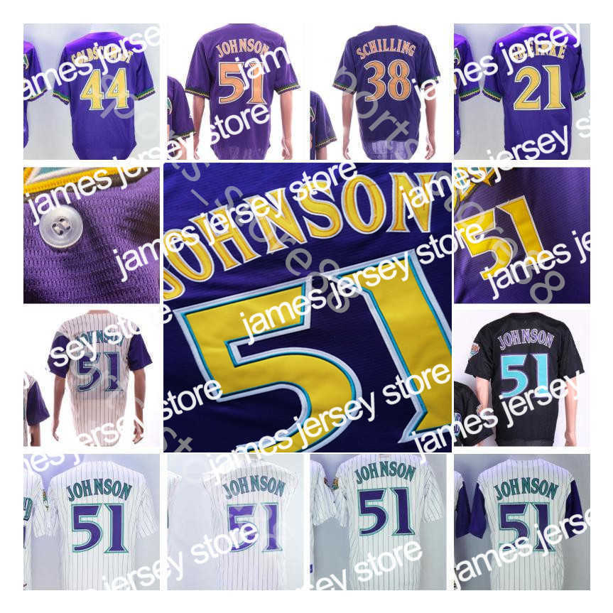 

College Baseball Wears New Custom Retro -4XL Diamondbacks Men Women Youth Arizona Jersey 51 Randy Johnson 38 Curt Schilling 21 greinke 44 Paul Goldschmidt, Colour 1