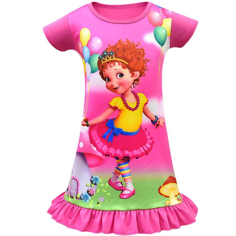 

Girls Fancy Nancy Dress 2019 Kids Summer Dresses For Girls Girl Casual Dress Girl Cartoon Dress For 100-140cm253V, 8799 pink