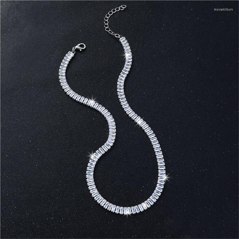 

Choker Fashion Jewelry Inlaid Zircon Luxury Shiny Necklace Sexy Ladies Party 2022 Collar De Mujer