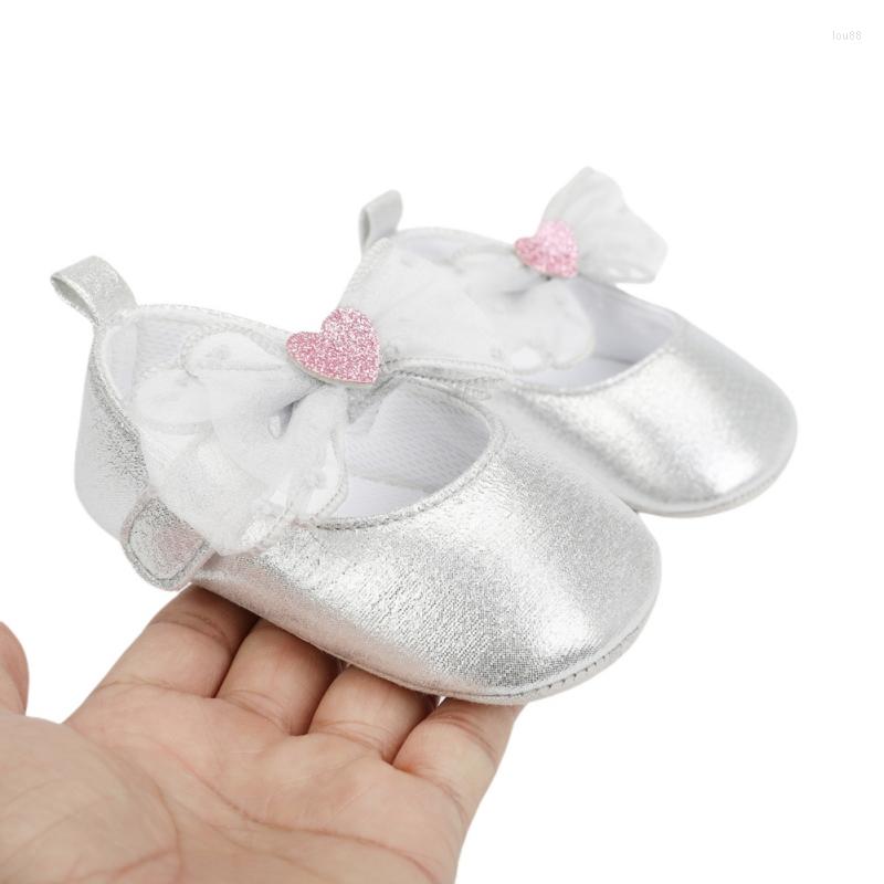 

Athletic Shoes Soft Sole Non-slip First Walkers Baby Infant Kid Girl PU Leather Princess Bowknot -18M