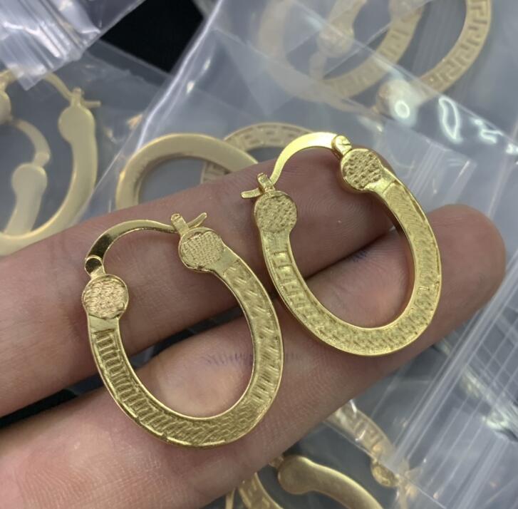 

Luxury Enamel Medusa Knot Earrings Banshee Medusa portrait 18K gold plated Ear Studs Earring Greece Meander Jewelry women's Gift MER5 --04