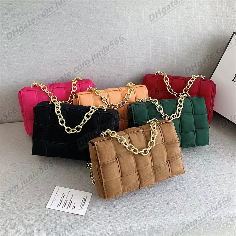 

High Quality shoulder bags Hand woven Grind arenaceous leather chain totes Luxury designer Multi color selection Women's Handbags cassette Crossbody Evening Bags, Original box