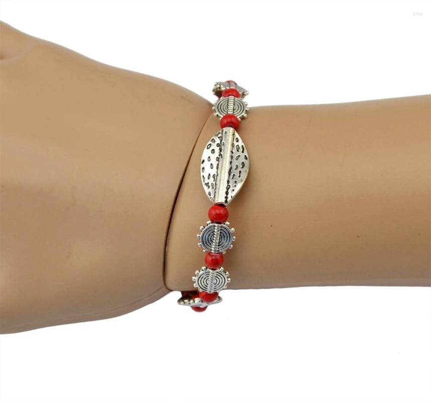 

Link Bracelets Cute Girl Colorful Red Blue Beads Statement For Women Boho Wedding Party Bracelet Friend Gift Pulseira Feminina