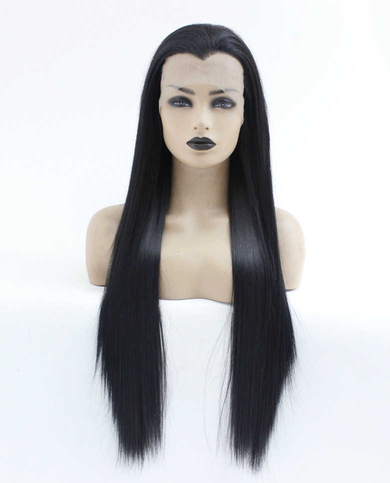 

Hair Lace Wigs Cos Female Long Straight Hair Beauty Pointed Wig Front Lace Chemical Fiber Headgear, 24inch