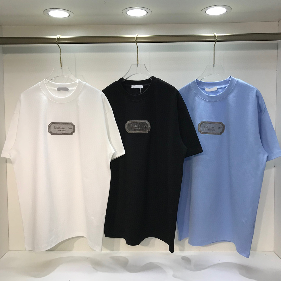 

Men's Plus Tees & Polos Round neck embroidered and printed polar style summer wear with street pure cotton 2ded