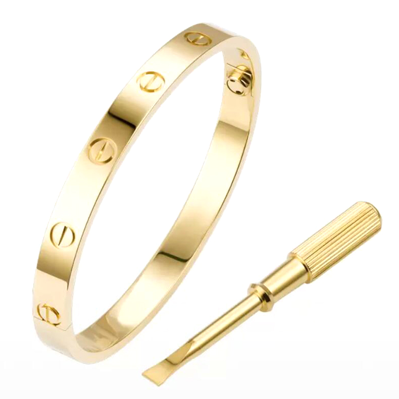

fashion Love Screw bangle carter Bracelet Designer Bracelets Luxury Jewelry Women Bangle Accessories Titanium Steel Never Fade with velvet bag and box