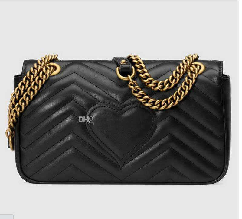 

Luxury Designer Marmont Shoulder Bags Women Gold Chain Cross Body bag PU Leather Handbags Purse Female Messenger Tote Bag001, White