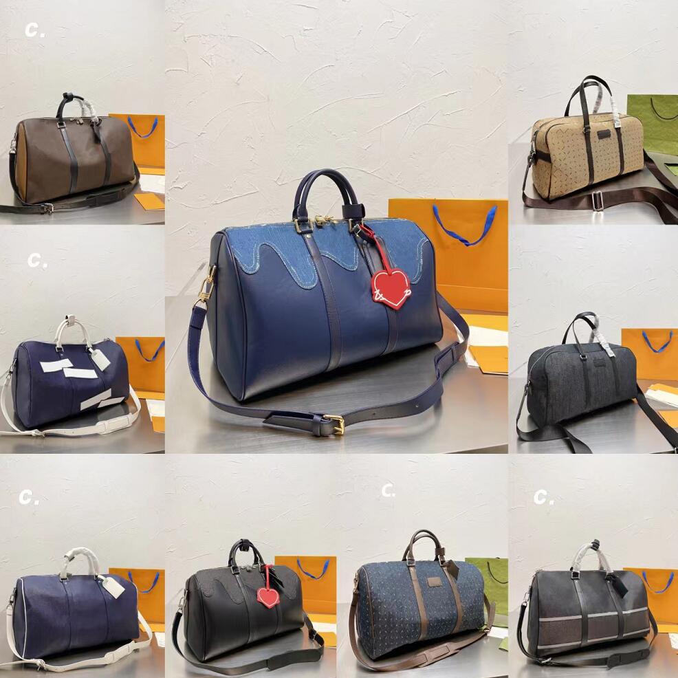 

Unisex Luxury Duffel Bags Cowboy Canvas Handbag Men Gentleman Commerce Leather Travelling Packet Leisure Large Capacity Single-Shoulder Bag Airport Bag Handbags, 01 g