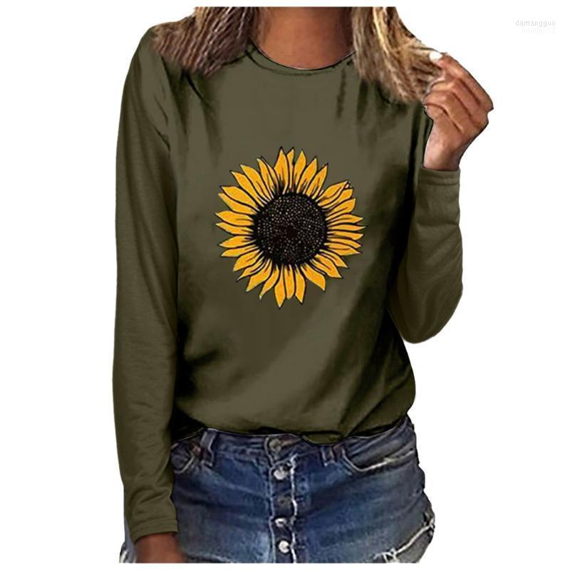 

Women' Hoodies Women' & Sweatshirts FREE OSTRICH Top Women Sunflower Print Pullover Tops Casual O-neck Long Sleeeve Sweatshirt Plus, Black