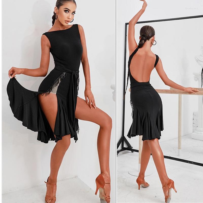 

Stage Wear Black Latin Skirt Salsa Dress Samba Tango Blouse Top Bodysuit 2199, Leotard