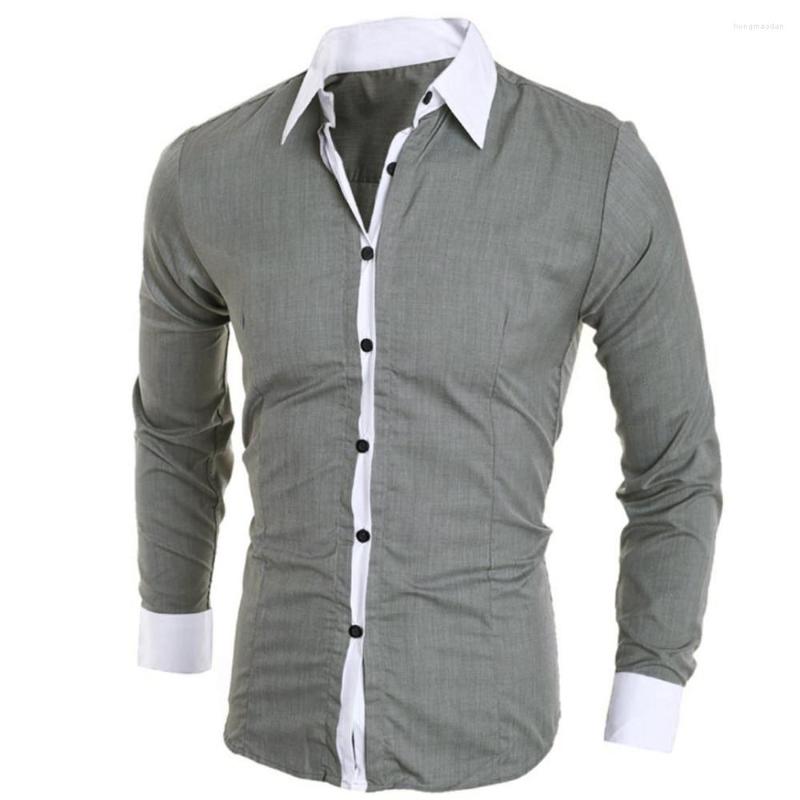 

Men's Casual Shirts Camisa 2022 Fashion Personality Men Shirt Slim Long-sleeved Top Blouse Business Work Daily Life Drop, Bk