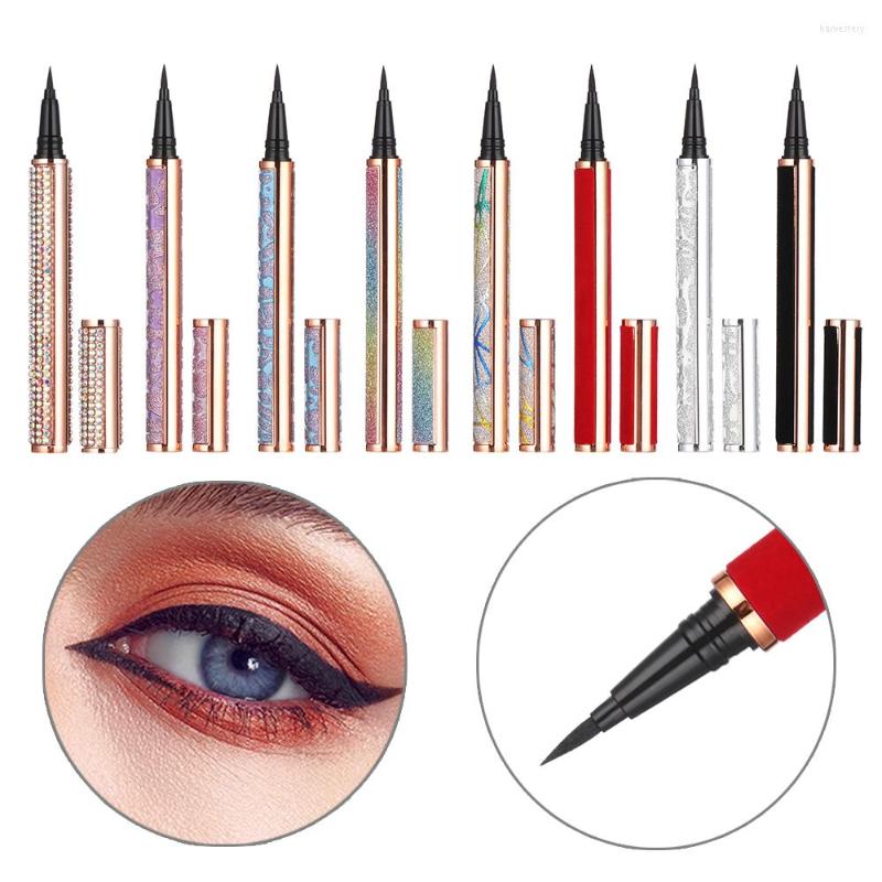 

Eyeliner 2 In 1 Self-adhesive Pen Glitter Rhinestone Liquid Eye Liner No Glue/Magnetic For Makeup Wear Normal False Eyelash, 07 - black
