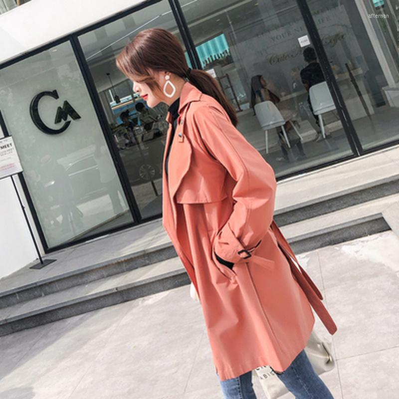 

Women' Trench Coats 2022 Spring And Autumn Ladies Fashion Loose Thin Section Long Windbreaker Jacket
