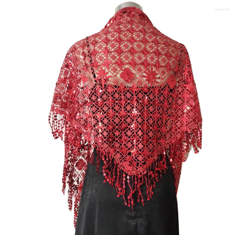 

Scarves Water Soluble Sequin Tassel Triangular Binder Bride Bridesmaid Shawl Dinner Cheongsam Party