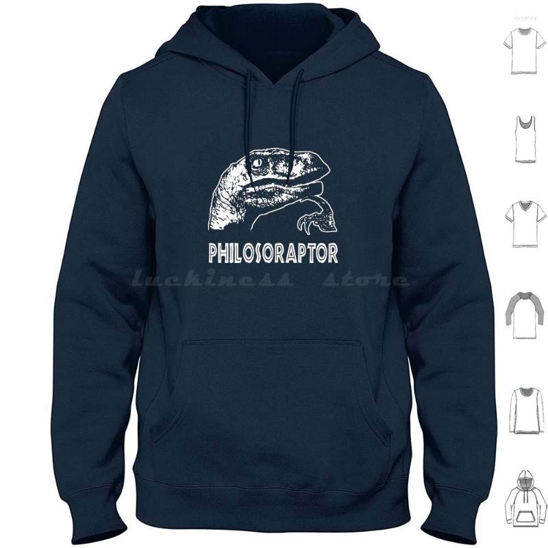 

Men' Hoodies Philosoraptor T-Shirt Long Sleeve Raptor Velociraptor Funny, M-3-4baseball-black