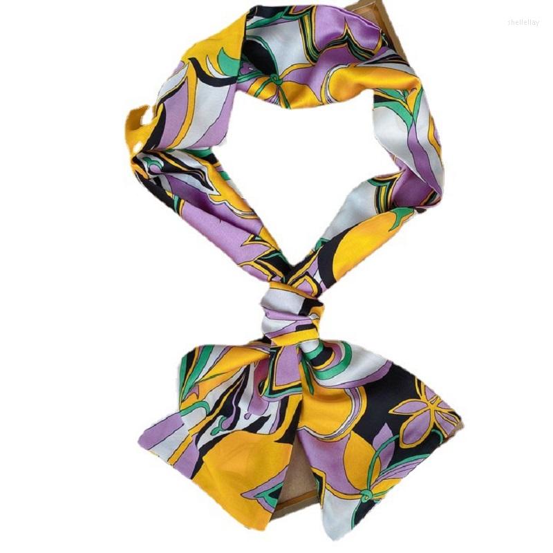 

Scarves 15x145CM 40Color Women Narrow Style Long Wrap Shawl Handkerchief Bag Decor Headband Decorative Belt Hair Band Tie Ribbon