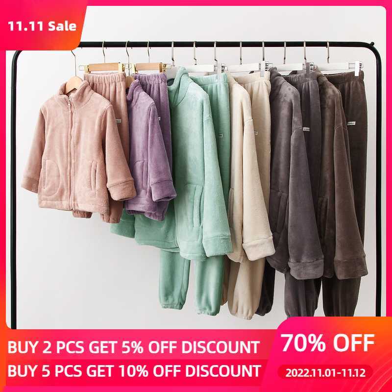 

Family Matching Outfits Winter Family Matching Pajamas Mother Father Kids Hoodie Sweatshirt Fleece Warm Family Look Tracksuits Kids Woman Man Home Wear T221108, Kids 5