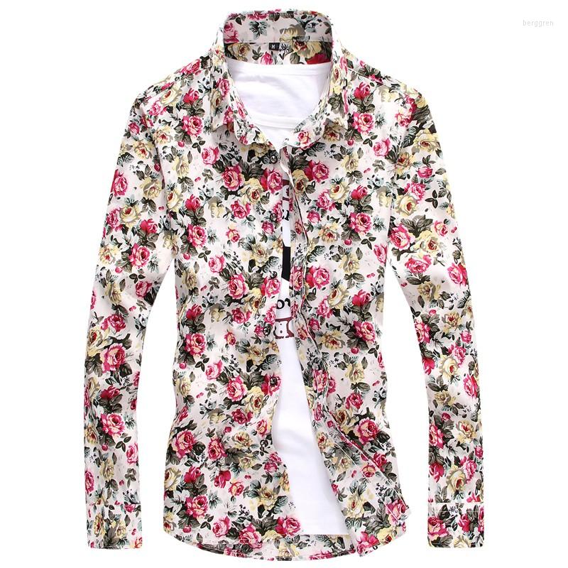 

Men's Casual Shirts 2023 Spring Novelty Graffiti Print Men Shirt Fashion Slim Cotton 4XL, Picture shown