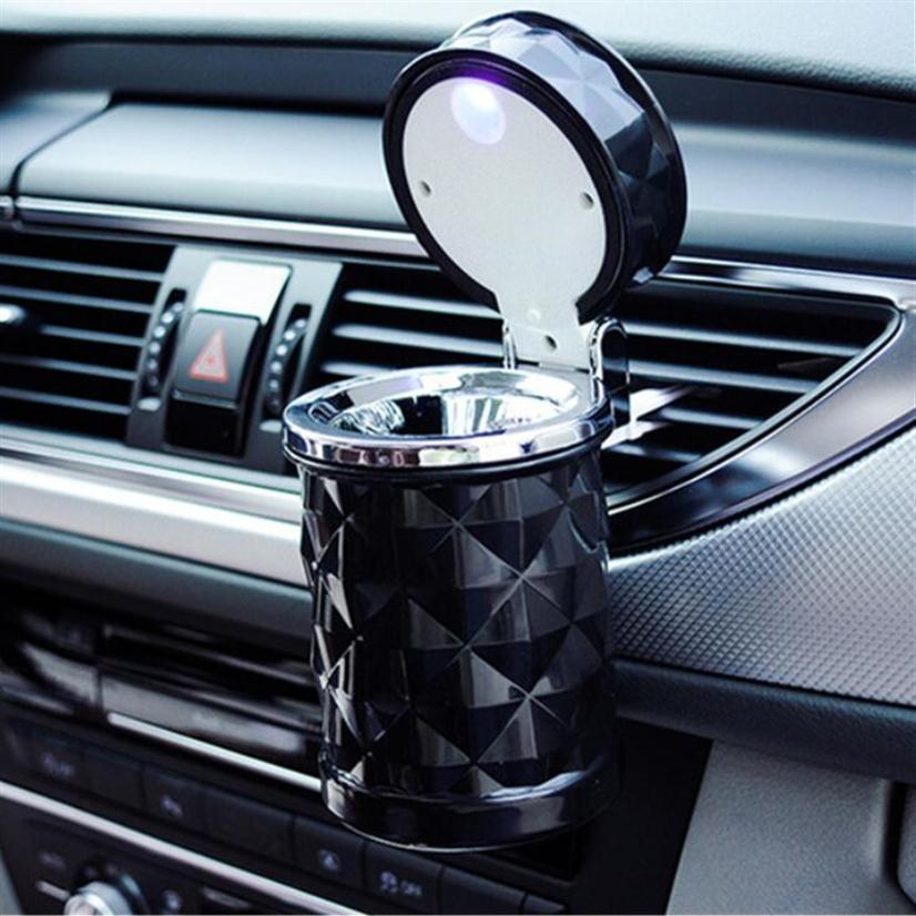 

Car Ashtray Smokeless Auto Cigarette Ash Holder with Blue LED Light for Car Cup Holder 2708