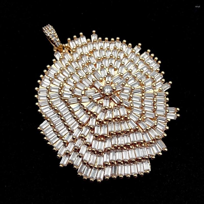 

Pendant Necklaces 1 PC Clear Cubic Zirconia Pave Phenix Brooch Lady Jewelry