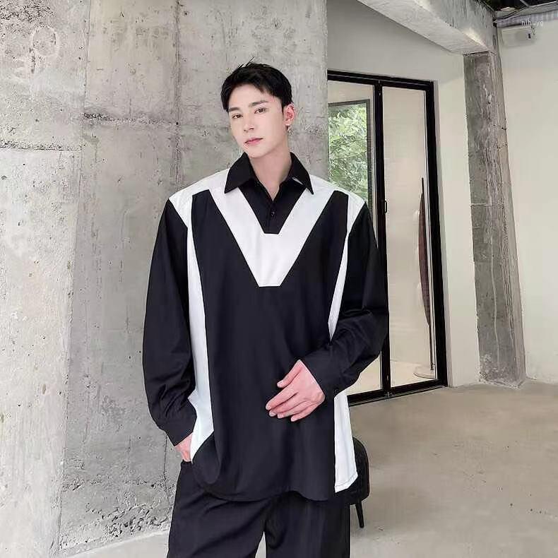 

Men's Casual Shirts T1097 Fashion Men's 2022 Runway Luxury European Design Party Style Clothing, Picture shown