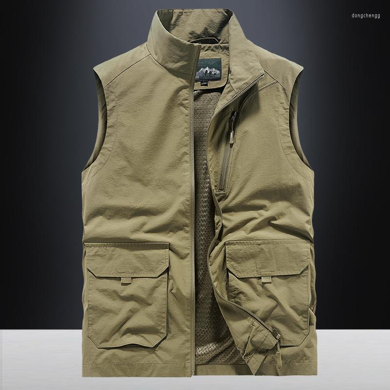 

Men's Vests Spring And Summer 2022 Men's Quick Drying Vest Thin Fishing Large Pography Multi Pocket 2218, Black