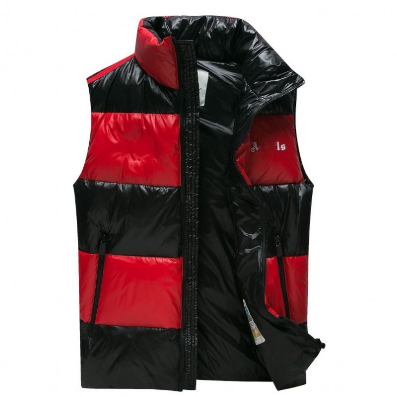 

Men Vest Designer The joint design Down Jackets Red and black stitching Fashion Women Coat Parkas Classic Vests, The picture color