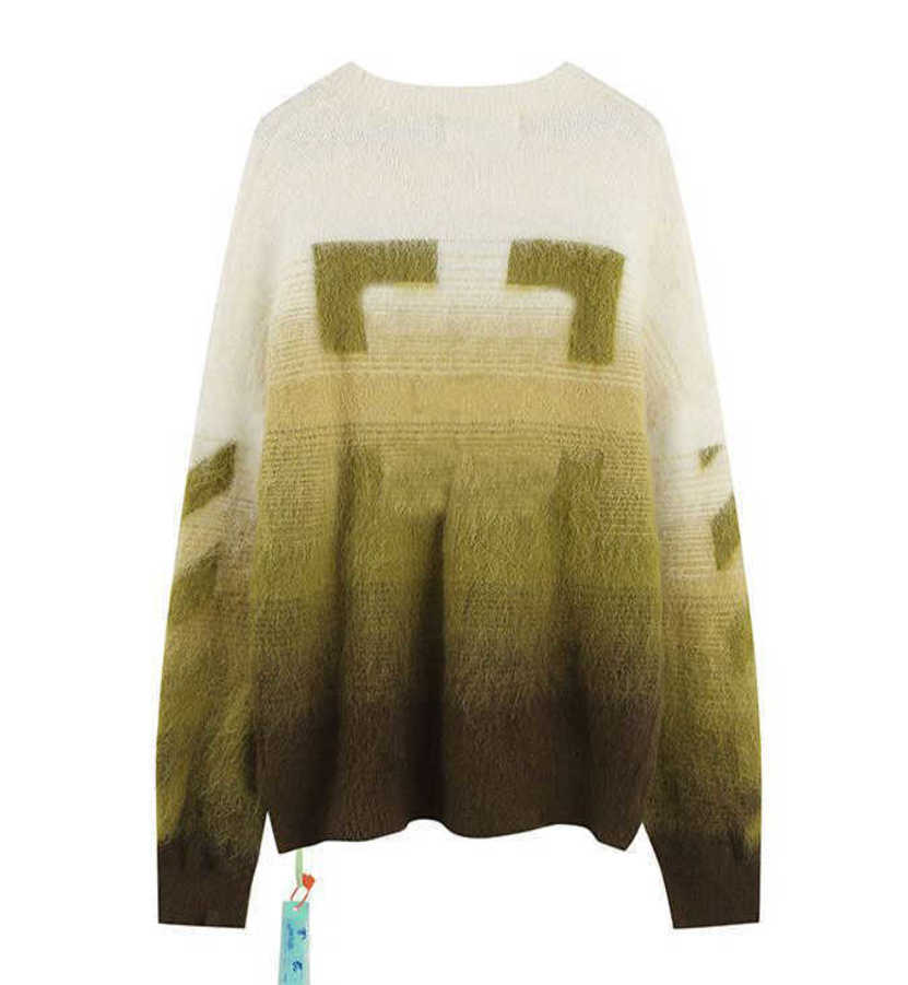 

22SSS Designers Sweater 0ffs Hoodie Gradient Cardigan Senior Classic Multicolor Round Neck Autumn Winter Keep Warm Comfortable T Xl, No sale