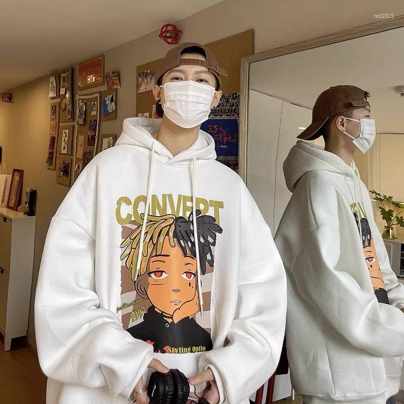 

Men's Hoodies Arrival Factory Price High Quality Street Hip Hop Trend Cartoon Print Hoodie For Men Pullover Sweatshirts Korean, Black