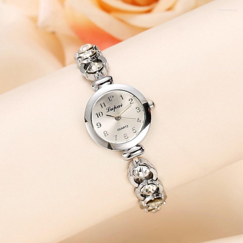 

Wristwatches Lvpai Women's Watches Fashion Silver Ladies Wrist Watch Luxury Rhinestone Bracelet Steel Female Clock Montre