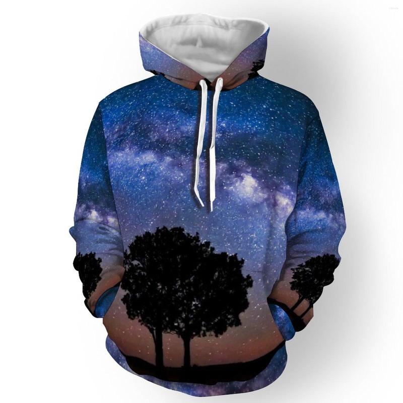 

Men's Hoodies 2022 Desigen Starry Sky Hoodie Tree 3D Print Landscape Men Women Oversized Sweatshirts Pullover Kids Clothing, Dhs1101804s