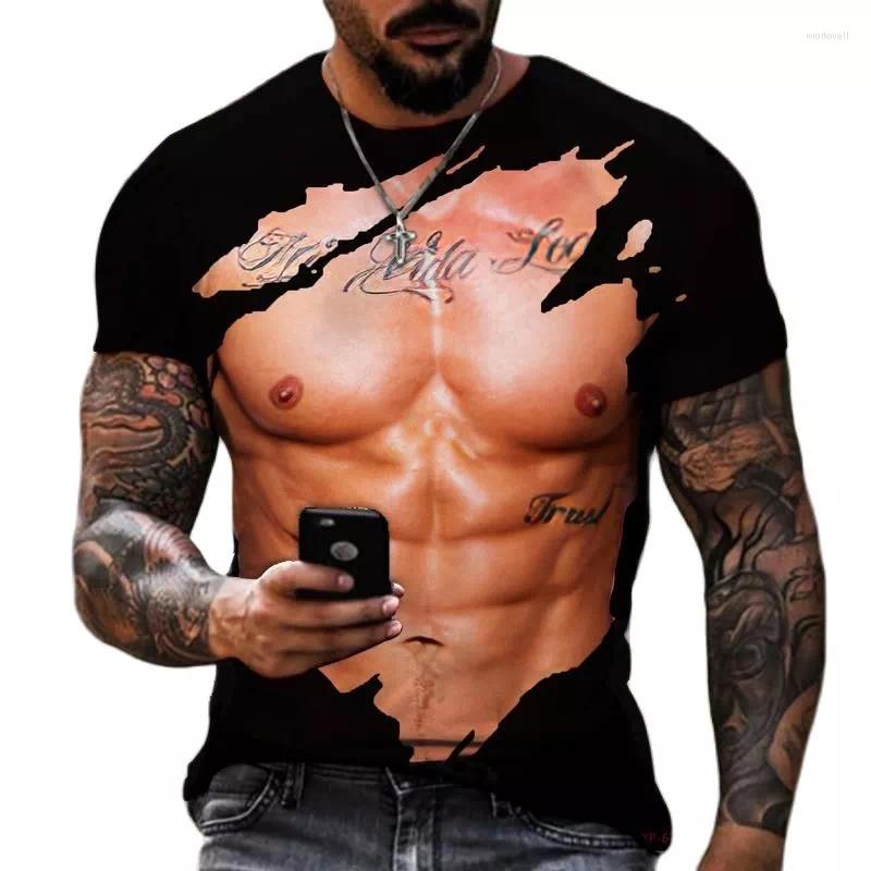 

Men's T Shirts Men's 3D Printed Muscle T-shirt Casual Fashion Harajuku High Quality Sports Loose Comfortable Shirt Tops 6XL, Muscle-06