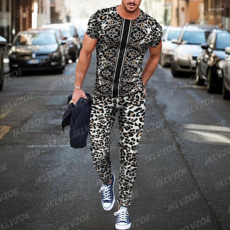 

Men' Tracksuits Summer Men' Oversized T-shirt Joogers Suit Fashionable Trousers Sportswear 3D Printing Trend Clothing 2Pcs, Ts6639